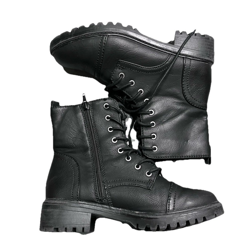 Target Universal Thread Black Lace Up Combat Boots Women's Size 7